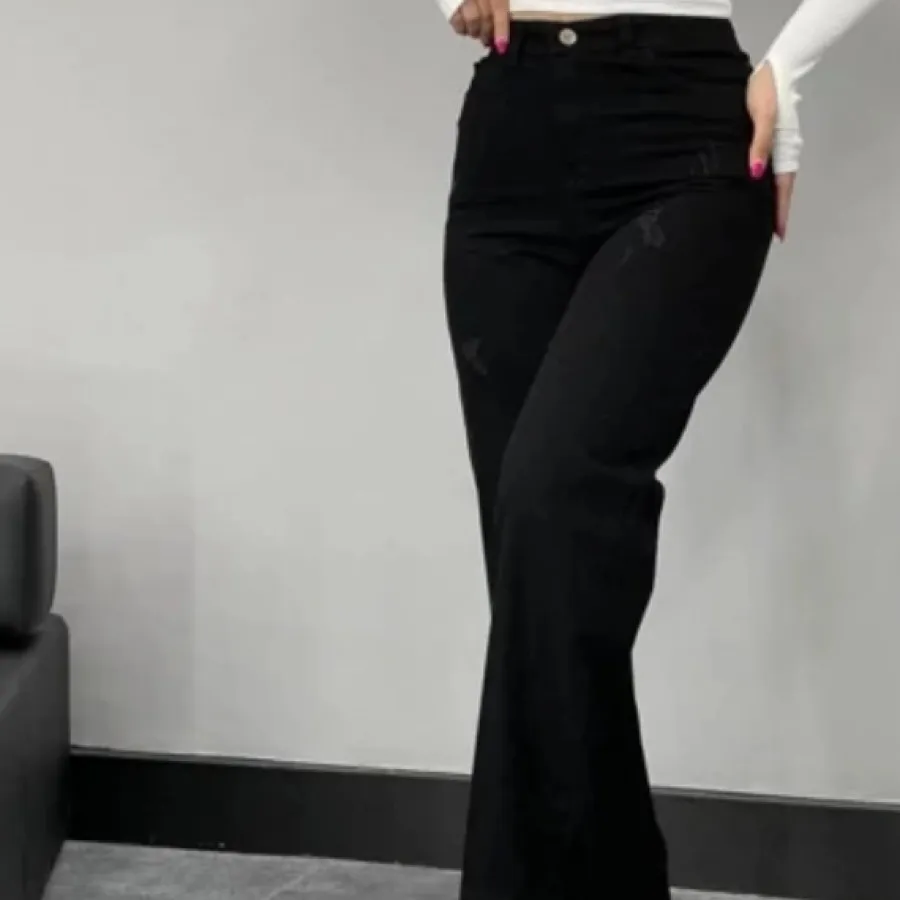 شلوار نیم بگ مشکی