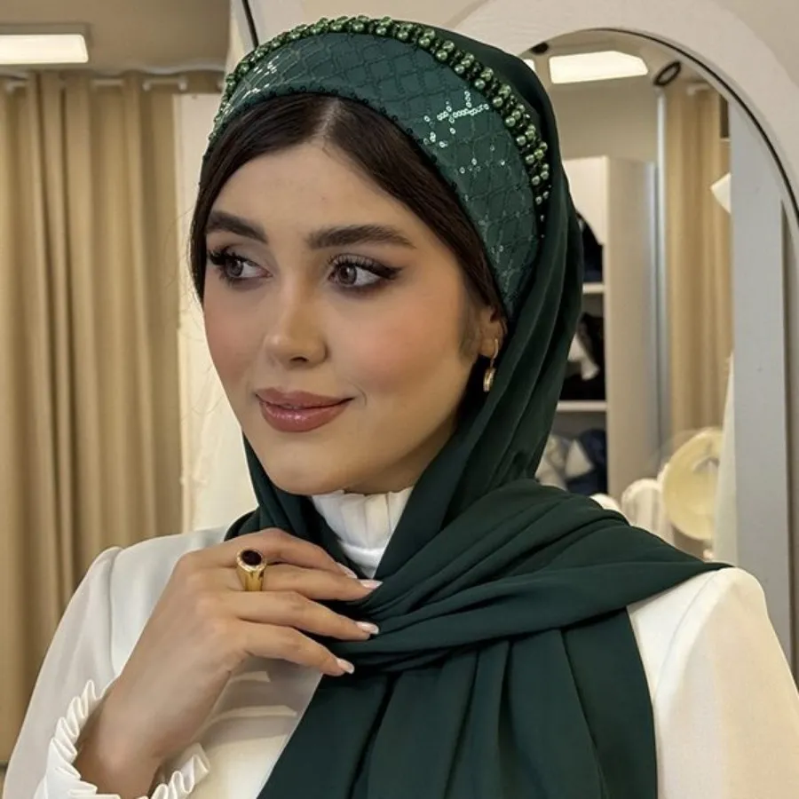 هد شال سفید عروس