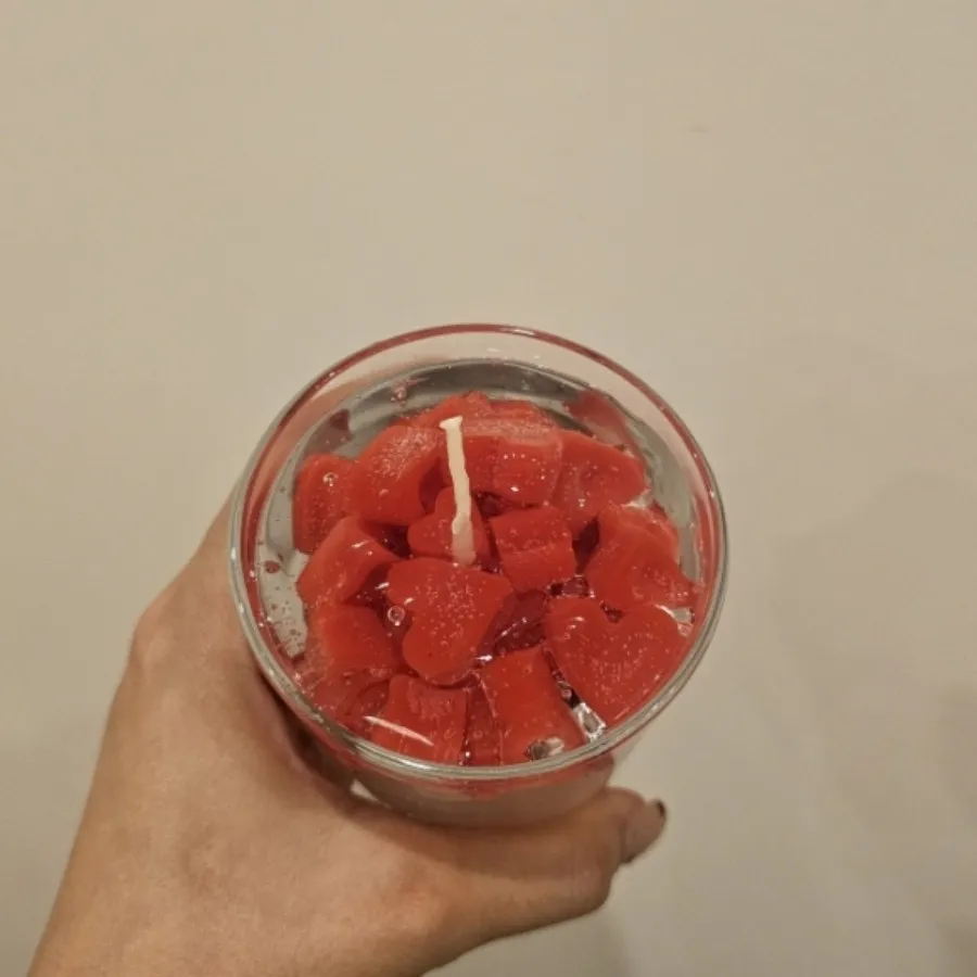 شمع دکوری قلب