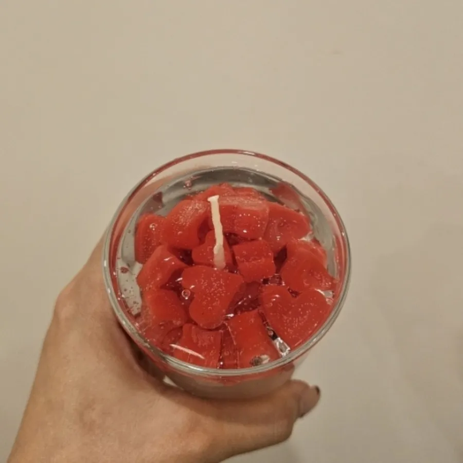 شمع جار طرح قلب