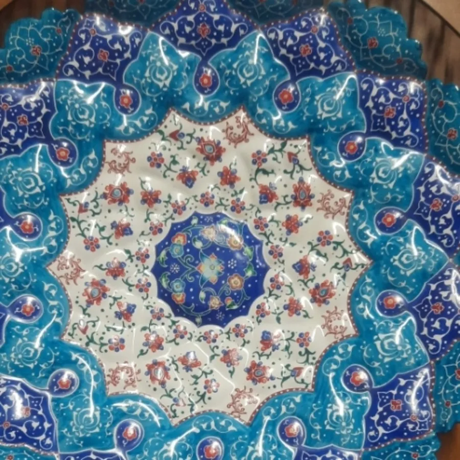 بشقاب مینا کاری دیواری