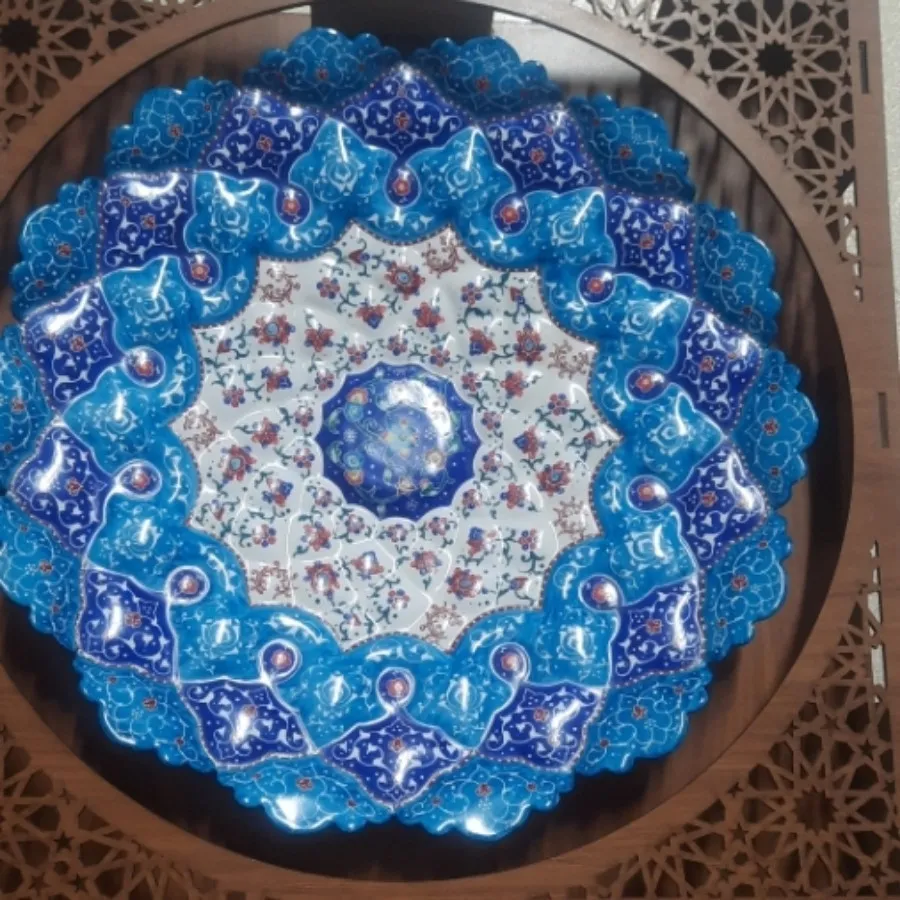 بشقاب مینا کاری دیواری