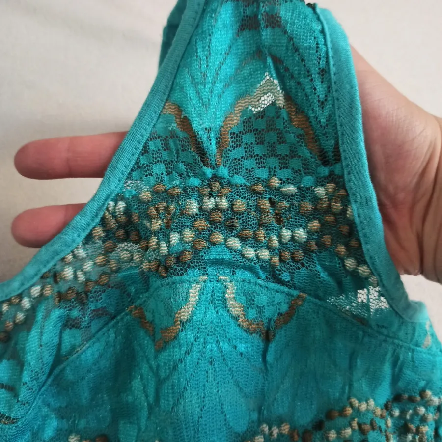 پیراهن کوتاه فیروزه‌ای