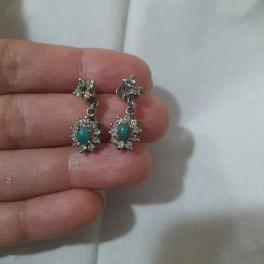 گوشواره نقره با فیروزه