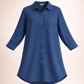 مانتو نخی خنک بلند ساده