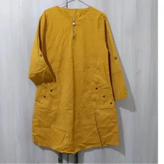 تونیک مانتویی خردلی