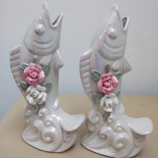 گلدان  طرح ماهی قدیمی