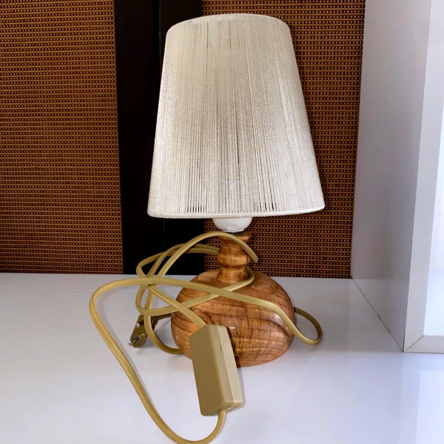 آباژور چوبی بافت مکرومه