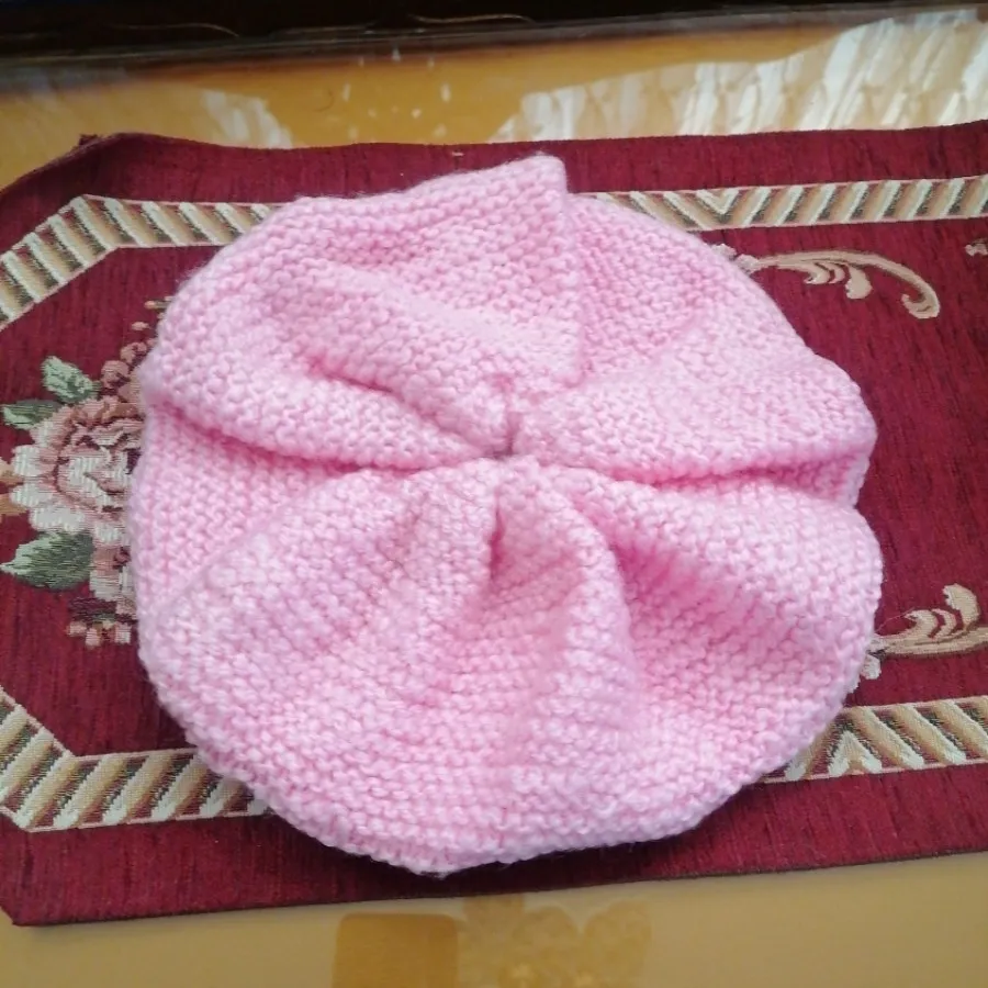 کلاه بافت فرانسوی صورتی