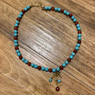 گردنبد طرح فیروزه با آویز