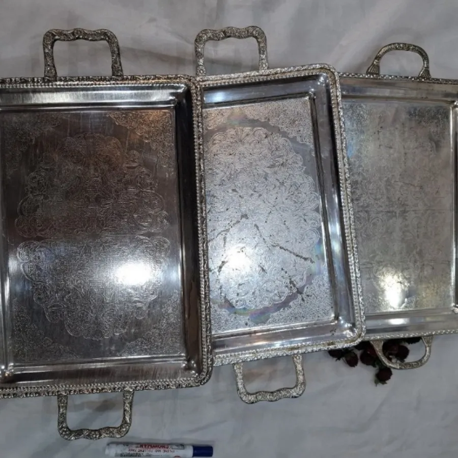 سینی بزرگ پذیرایی 3عدد