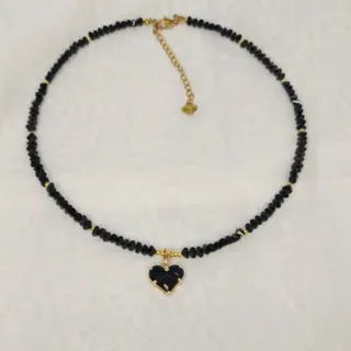 گردنبند کریستالی مشکی