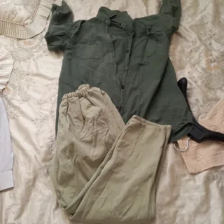 ست مانتوشلوارکتان