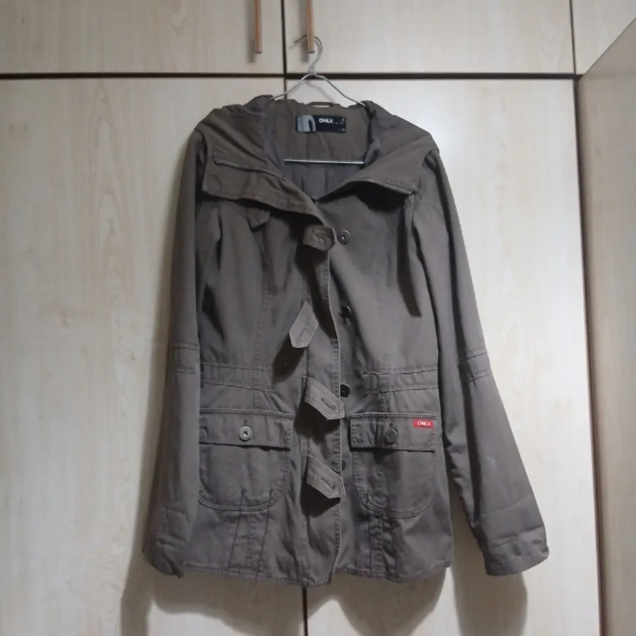 کت کتان رنگ قهوه ای