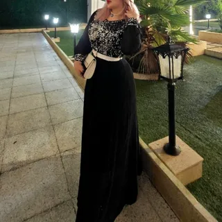 لباس مجلسی پولکی مشکی