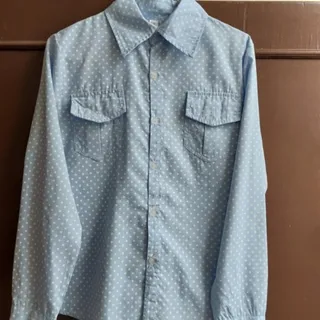 پیراهن خالخالی آبی