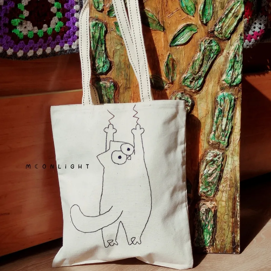 ساک دستی پارچه‌ای مینیمال