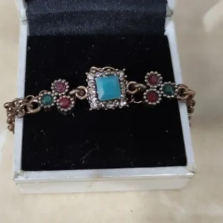 دستبند با نگینهای رنگی