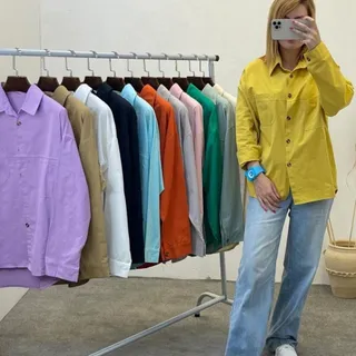 شومیز کتان ضخیم پاییزه