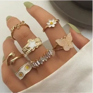 انگشتر بابونه ست 7تایی