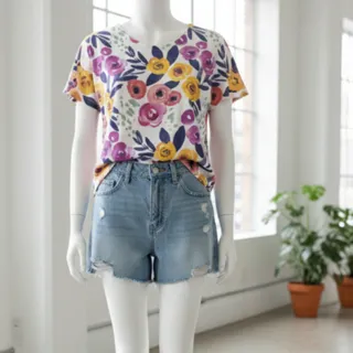 تیشرت گلدار