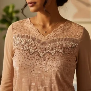 بلوز پولک دوزی