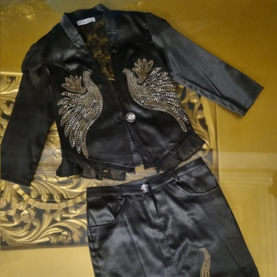 کت و دامن مجلسی نو نگینی