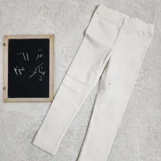 شلوار مخمل کبریتی شیری