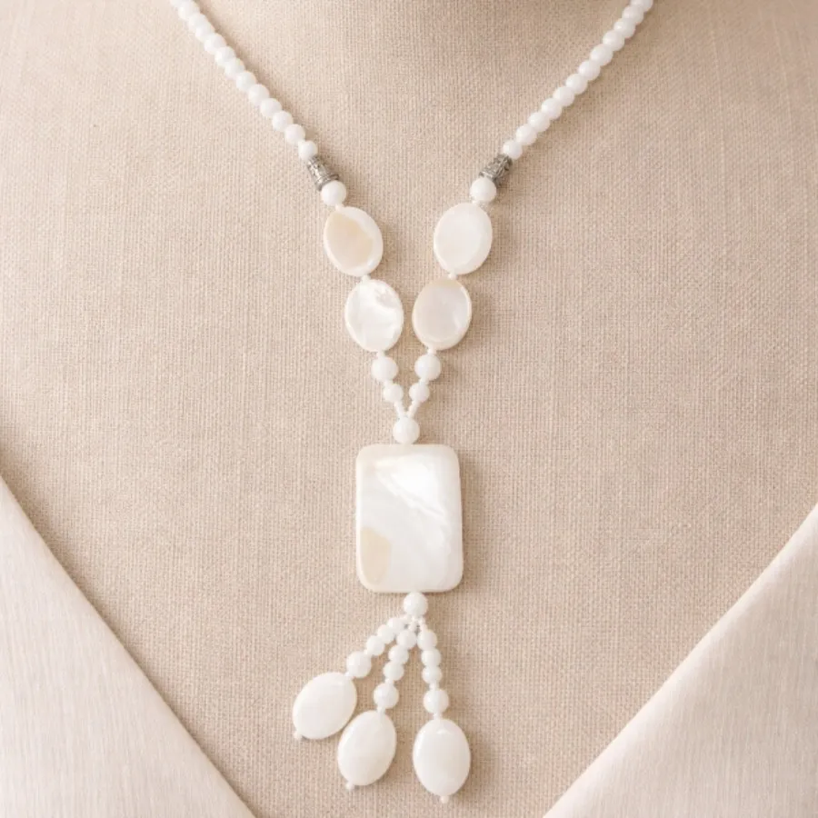 گردنبند دست ساز صدفی