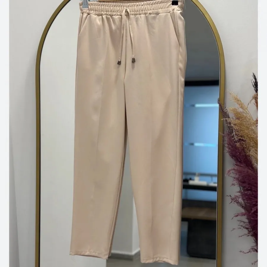 شلوار مام استایل پارچه ای