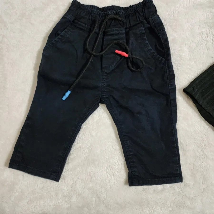 شلوار کتان سورمه ای پسران