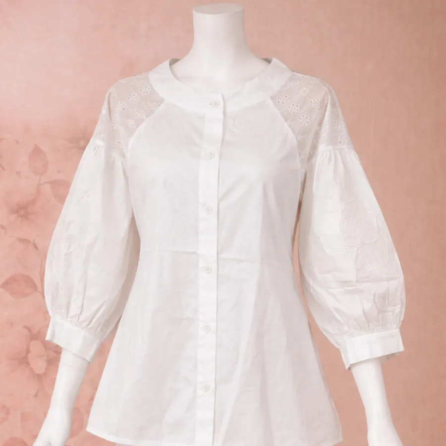 شومیز سفید خارجی کاملا نو