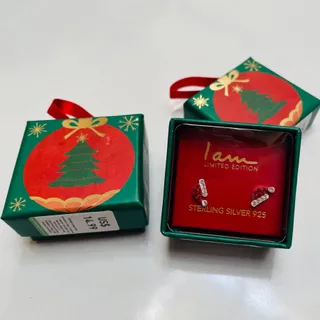 گوشواره نقره برند i am