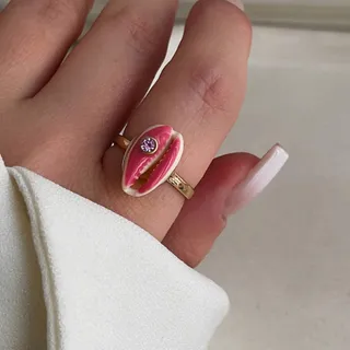 انگشترصدف کریستال سوارسکی