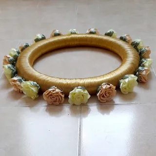 دور لوستری گل رز روبانی