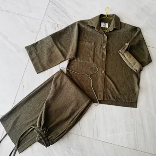 ست شومیز شلوار پلیسه