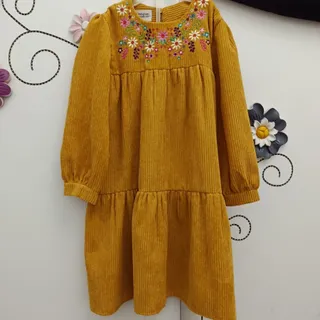 پیراهن مجلسی مخمل کبریتی