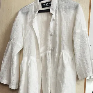 مانتو سفید مزون دوز