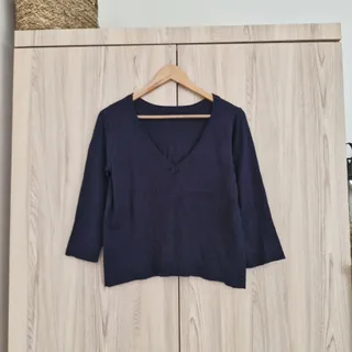 بلوز بافت سرمه ای