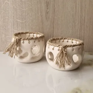 شمعدان سفالی