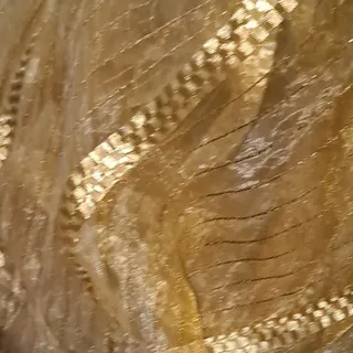 پرده حریر شیشه  طلایی