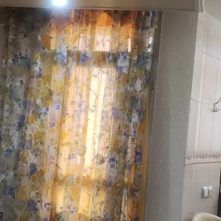 پرده توری گلدار استر دار