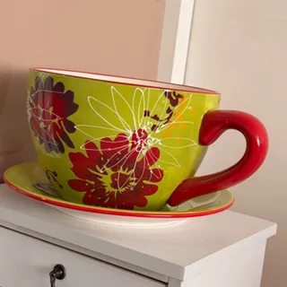 فنجان و نعلبکی بزرگ دکوری