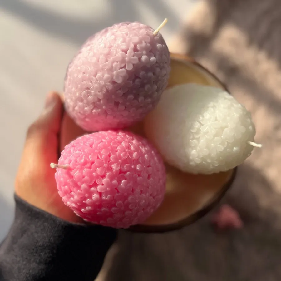 شمع تخم مرغ گلی