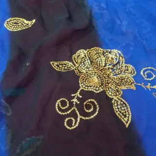پارچه حریر گلدوزی