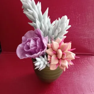 گلدان کاکتوس خمیری