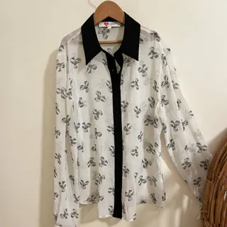 شومیز حریر پاپیون