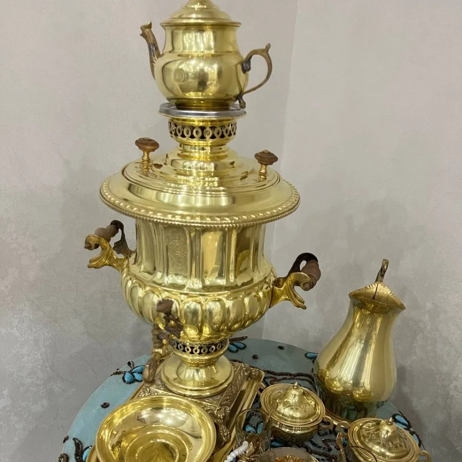 سماور ذغالی برنجی