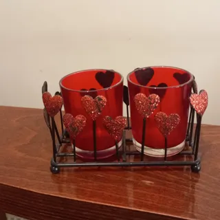 شمعدان دو قلو قلبی