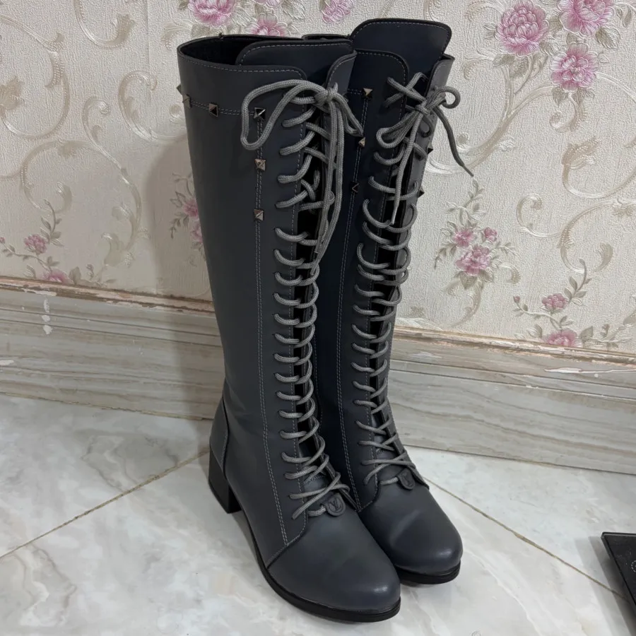 بوت بلند طوسی بندی